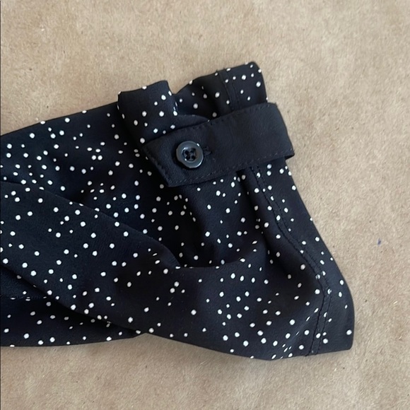 Ricki's Black and White 3/4 Sleeve Polo Blouse - Picture 7 of 9